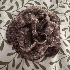 GAP Brown Fabric Flower Brooch New